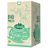 EkoFamily Bio Mięta, ekologiczna herbatka ziołowa, 1,75 g x 20 saszetek USZKODZONE OPAKOWANIE - miniaturka zdjęcia produktu