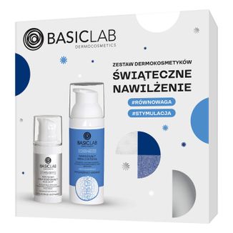 Zestaw BasicLab Świąteczne Nawilżenie, krem pod oczy, 15 ml + krem do twarzy, 50 ml - zdjęcie produktu