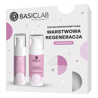 Zestaw BasicLab Warstwowa Regeneracja, serum regenerujące, 30 ml + krem ceramidowy, 50 ml - zdjęcie produktu