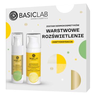 Zestaw BasicLab Warstwowe Rozświetlenie, serum antyoksydacyjne, 30 ml + krem antyoksydacyjny, 50 ml - zdjęcie produktu