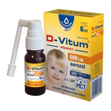 D-Vitum 600 j.m., witamina D dla niemowląt powyżej 6 miesiąca, aerozol, 6 ml - miniaturka zdjęcia produktu