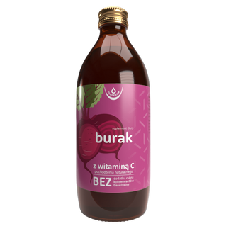 Oleofarm Burak z witaminą C pochodzenia naturalnego, sok, 500 ml - zdjęcie produktu