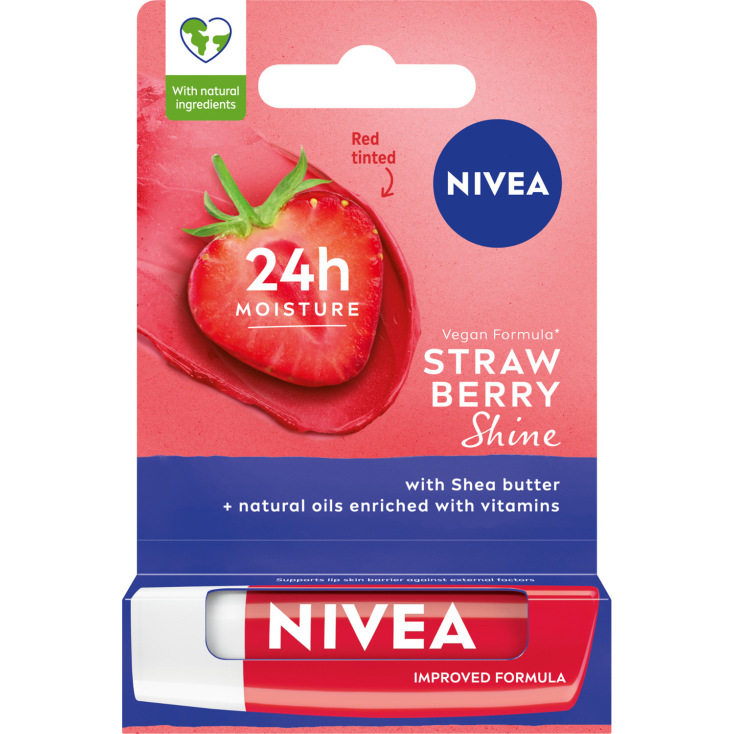 Nivea Nivea Strawberry Shine, pflegend Lippenstift, 4,8 g — Inhaltsstoffe und Bewertung