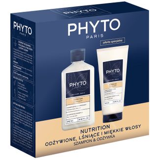 Zestaw Phyto Nutrition do włosów suchych i bardzo suchych, odżywczy szampon , 250ml + odżywka regenerująca, 175 ml - zdjęcie produktu
