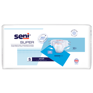 Seni Super, pieluchomajtki, Small, 55-80 cm, 30 sztuk  - zdjęcie produktu
