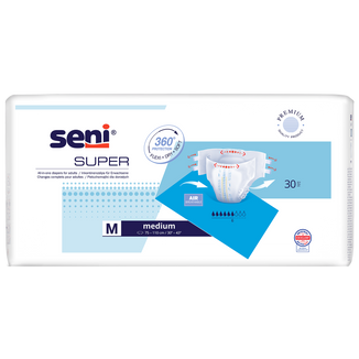 Seni Super, pieluchomajtki, Medium, 75-110 cm, 30 sztuk - zdjęcie produktu