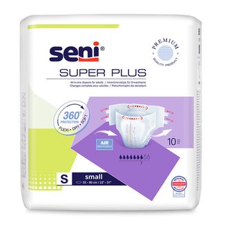 Seni Super Plus, pieluchomajtki, Small, 55-80 cm, 10 sztuk  - zdjęcie produktu