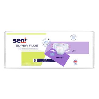 Seni Super Plus, pieluchomajtki, Small, 55-80 cm, 30 sztuk  - zdjęcie produktu