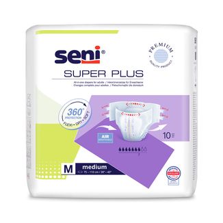 Seni Super Plus, pieluchomajtki, Medium, 75-110 cm, 10 sztuk  - zdjęcie produktu