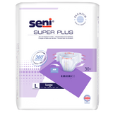 Seni Super Plus, pieluchomajtki na rzepy, L, 100-150 cm, 30 sztuk USZKODZONE OPAKOWANIE - miniaturka zdjęcia produktu