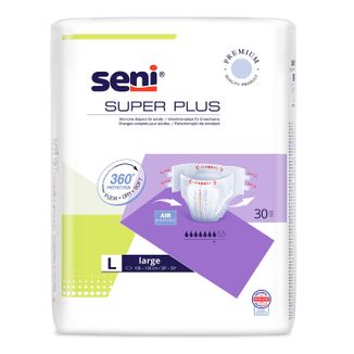 Seni Super Plus, pieluchomajtki, Large, 100-150 cm, 30 sztuk - zdjęcie produktu