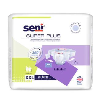 Seni Super Plus, pieluchomajtki, 2X-Large, 160-210 cm, 10 sztuk - zdjęcie produktu