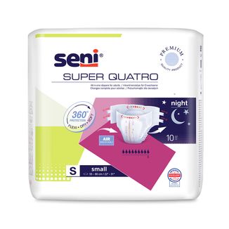 Seni Super Quatro, pieluchomajtki, Small, 55-80 cm, 10 sztuk  - zdjęcie produktu