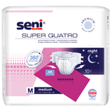 Seni Super Quatro, pieluchomajtki, Medium, 75-110 cm, 10 sztuk - miniaturka zdjęcia produktu