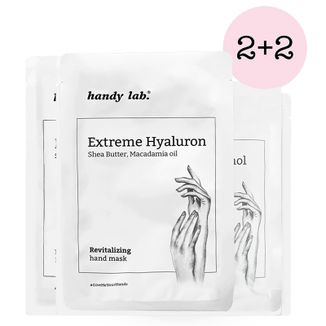 Zestaw handy lab., miesięczna kuracja dla dłoni, 2 x maska do rąk w rękawicach Extreme Retinol + 2 x maska do rąk w rękawicach Extreme Hyaluron USZKODZONE OPAKOWANIE - zdjęcie produktu