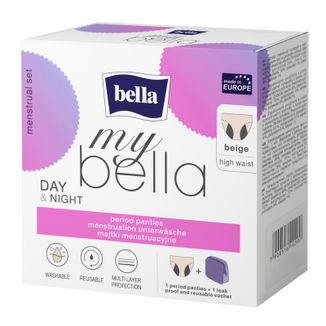 My Bella, majtki menstruacyjne Day & Night, beżowe, rozmiar L - zdjęcie produktu