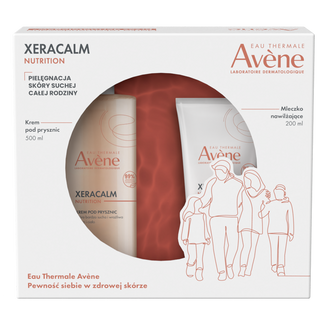 Zestaw Avene Xeracalm Nutrition Nawilżająca pielęgnacja skóry całej rodziny, krem pod prysznic, 500 ml + mleczko nawilżające, 200 ml - zdjęcie produktu