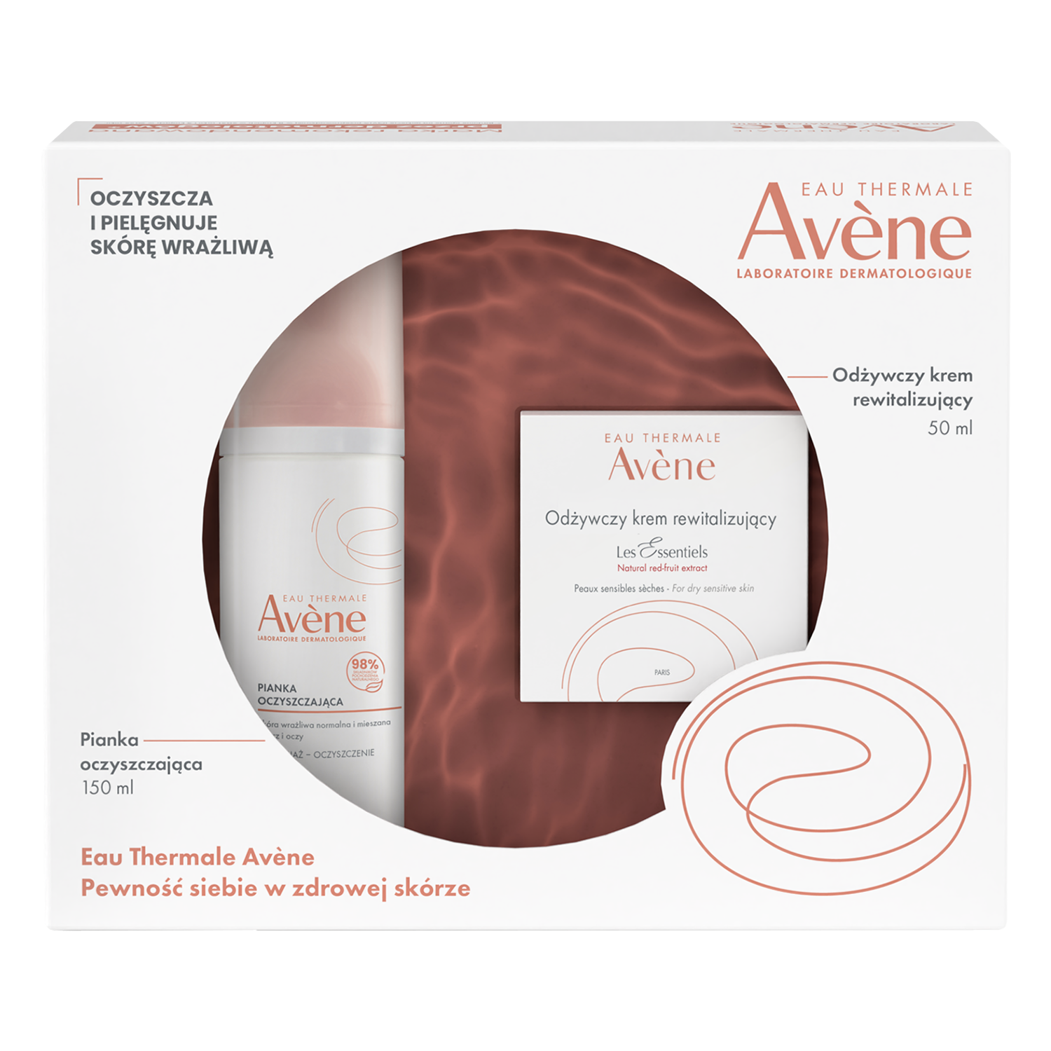 Avene Set Avene Les Essentiels Uniwersalna Pflege, Schaum reinigend, 150 ml + pflegend Creme revitalisierend, 50 ml — Inhaltsstoffe und Bewertung