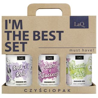 Zestaw LaQ Czyściopak dla Niej, żel pod prysznic, Rock & Roll, 500 ml + Class & Success, 500 ml + Beauty & Cutie, 500 ml​ - zdjęcie produktu