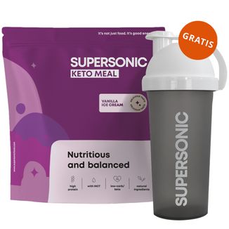 Supersonic Posiłek Keto Meal, smak lody waniliowe, 800 g + shaker, 700 ml gratis - zdjęcie produktu