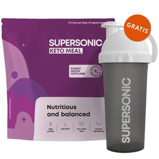 Supersonic Posiłek Keto Meal, smak owoce leśne z limonką, 800 g + shaker, 700 ml gratis - zdjęcie produktu