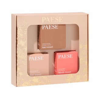 Zestaw Paese Contouring Set Warm, Tan Kissed, bronzer w kremie, 02, 12 g + Glow Kissed, rozświetlacz w kremie, 0,1, 4 g + Blush Kissed, róż w kremie, 02, 4 g - zdjęcie produktu