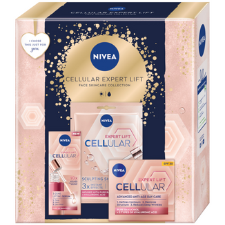 Zestaw Nivea Cellular Expert Lift, krem, 50 ml + serum, 30 ml + maseczka, 1 sztuka - zdjęcie produktu