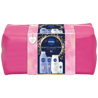 Zestaw Nivea Beauty Collection, mleczko do ciała, 250 ml + krem do rąk, 100 ml + żel pod prysznic, 250 ml + antyperspirant roll-on, 50 ml + kosmetyczka gratis - zdjęcie produktu