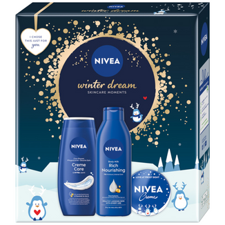 Zestaw Nivea Winter Dream, żel pod prysznic, 250 ml + mleczko do ciała, 250 ml + krem, 75 ml - zdjęcie produktu