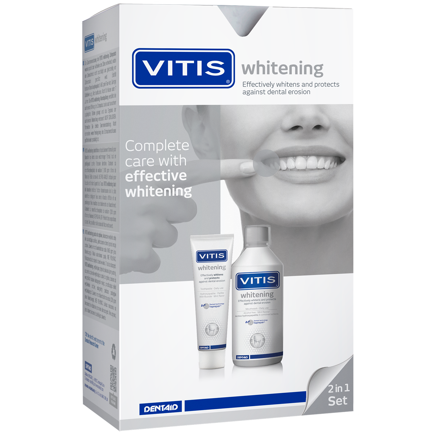 Vitis Set Vitis Whitening, Mundspülung, 500 ml + Zahnpasta, 100 ml — Inhaltsstoffe und Bewertung