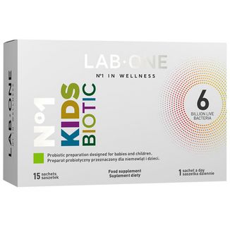 Lab One No 1 KidsBiotic, dla niemowląt i dzieci, 15 saszetek - zdjęcie produktu