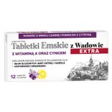 Tabletki Emskie z Wadowic Extra z witaminą A oraz cynkiem, od 6 lat, smak czarna porzeczka z cytryną, 12 tabletek do ssania KRÓTKA DATA - miniaturka zdjęcia produktu
