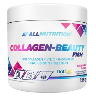 Allnutrition Collagen-Beauty Fish, proszek, smak truskawka, 158 g - zdjęcie produktu