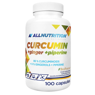 Allnutrition Curcumin + Ginger + Piperine, 100 kapsułek - zdjęcie produktu