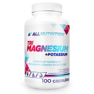 Allnutrition Tri Magnesium + Potassium, magnez + potas + witamina B6, 100 kapsułek - zdjęcie produktu