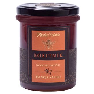 Miody Polskie Sok & Miód, rokitnik, 250 g KRÓTKA DATA - zdjęcie produktu