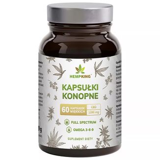 HempKing Kapsułki Konopne, 60 kapsułek - zdjęcie produktu