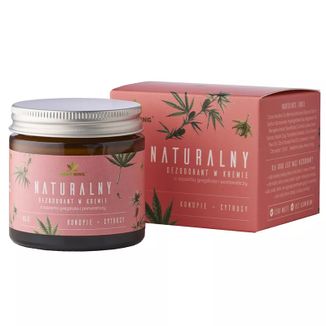 HempKing, naturalny dezodorant w kremie, konopie + cytrusy, 65 g USZKODZONE OPAKOWANIE - zdjęcie produktu