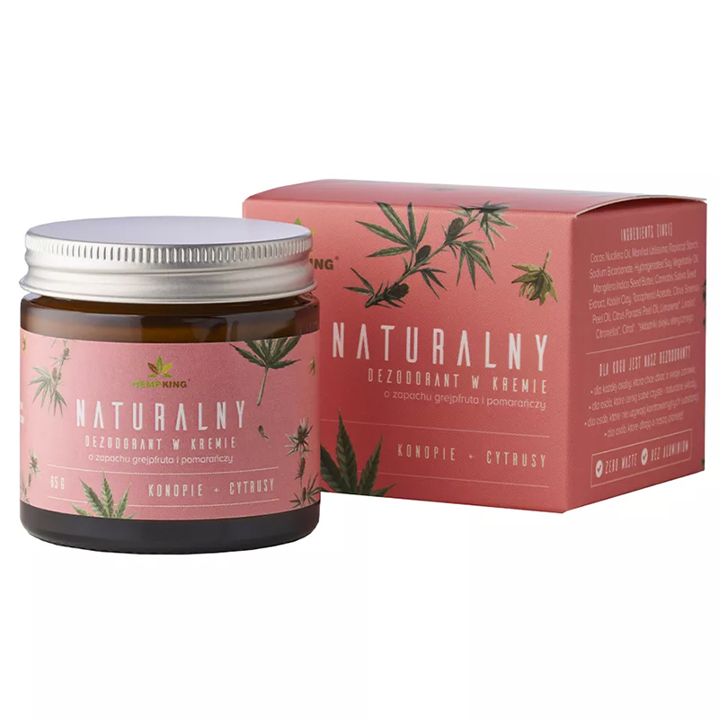 Hemp King HempKing, naturalny dezodorant w kremie, konopie + cytrusy, 65 g — Inhaltsstoffe und Bewertung