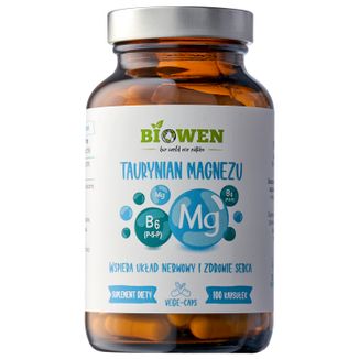 Biowen Taurynian Magnezu + Witamina B6, 100 kapsułek - zdjęcie produktu