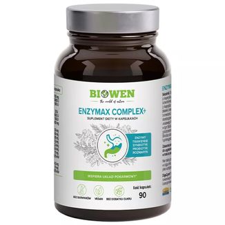 Biowen EnzyMax Complex+, enzymy trawienne, 90 kapsułek - zdjęcie produktu