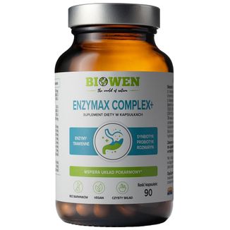 Biowen EnzyMax Complex+, enzymy trawienne, 90 kapsułek - zdjęcie produktu