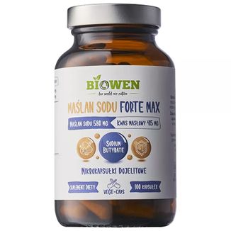 Biowen Maślan Sodu Forte Max 580 mg, 100 kapsułek dojelitowych - zdjęcie produktu