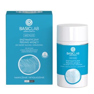 BasicLab, enzymatyczny peeling myjący do skóry suchej i wrażliwej, 35 g - zdjęcie produktu