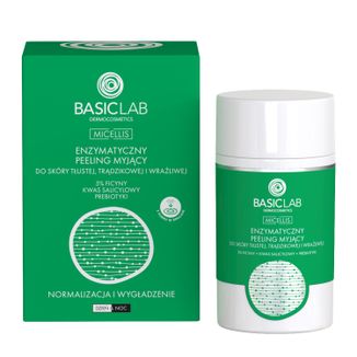 BasicLab, enzymatyczny peeling myjący do skóry tłustej, trądzikowej i wrażliwej, 35 g BasicLab, enzymatyczny peeling myjący do skóry tłustej, trądzikowej i wrażliwej, 35 g - zdjęcie produktu