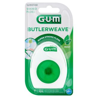 Sunstar Gum Butlerweave, nić dentystyczna, woskowana, miętowa, 55 m - zdjęcie produktu