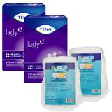 Zestaw Tena Lady, podpaski specjalistyczne, Maxi Night, 2 x 12 sztuk + ProSkin Pants Normal majtki chłonne, rozmiar M i L, 2 próbki - miniaturka zdjęcia produktu