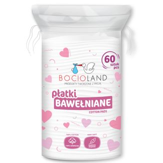 Bocioland, płatki bawełniane, 60 sztuk - zdjęcie produktu