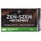 SEMA Lab Żeń-Szeń + Witaminy, 60 kapsułek SEMA Lab Żeń-Szeń + Witaminy, 60 kapsułek - miniaturka zdjęcia produktu