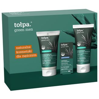 Zestaw Tołpa Green Men, żel z peelingiem do mycia twarzy, 150 ml + krem do twarzy, 50 ml - zdjęcie produktu